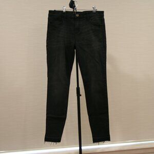 Prosperity size 32 Black Skinny Jeans with Raw Hem